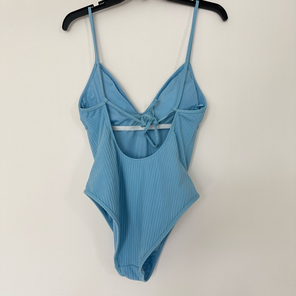 POLO Ralph Lauren Light Blue Ribbed One-Piece - Picture 3 of 4